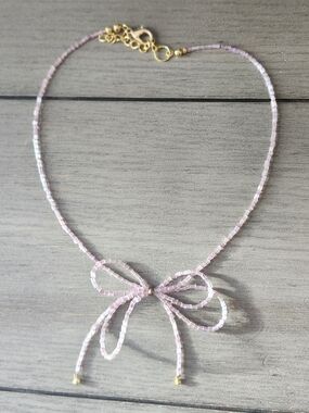 Pink Bow Choker Necklace Coquette Bow Jewlery